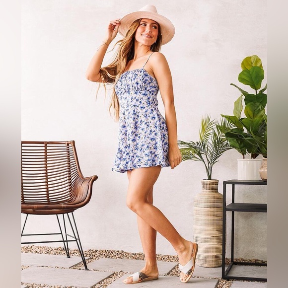 Trixxi Floral Chiffon Romper, S - Picture 5 of 5